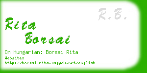 rita borsai business card